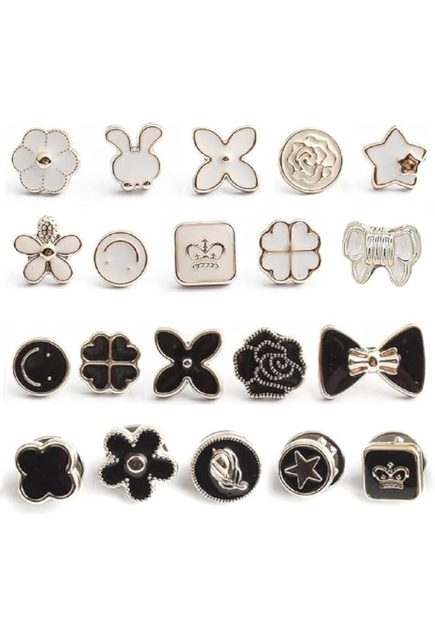 TREXEE (Pack of 40) Brooch Buttons for Women Cover Up Anti